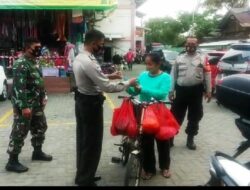 PDMPK Pasar Tradisional, Babinsa Dan Bhabinkamtibmas Kelapa Gading Ajak Warga Disiplin Jalankan Protokol Kesehatan
