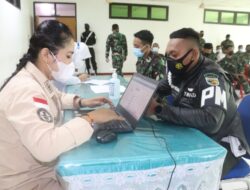 Prajurit Kodam  XVII Cenderawasih Gelar Suntik Vaksin Covid-19 Tahap Kedua