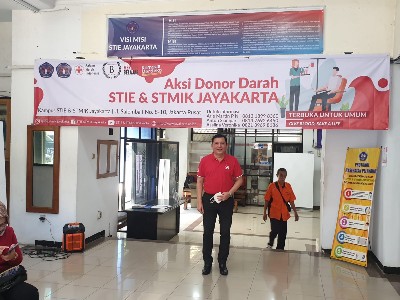 Samuel Horas Sarjana,S.E.,M.Ak 
selaku Ketua Panitia Pelaksana Bakti Sosial Donor Darah di STIE & STMIK JAYAKARTA Tahun 2023.