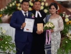 Pemberkatan Pernikahan dan Resepsi Citra Sahara br Sibarani,A.Md dengan Arjuna Surya Simanjuntak,S.T Berlangsung Hikmad dan Meriah