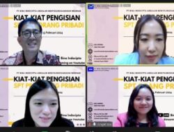 PT. Bina Indocipta Andalan  Gelar Webinar   Penerapan dan Kiat-Kiat Pengisian SPT PPh Orang Pribadi