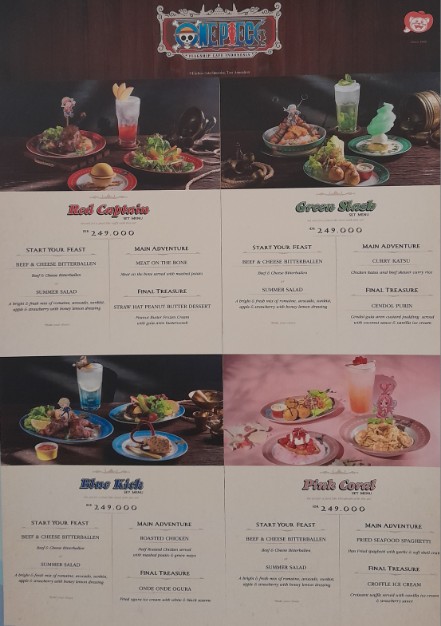 Inilah menu dan harga yang ditawarkan One Piece Cafe