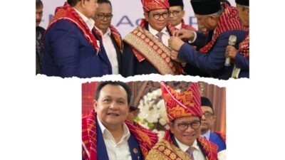 Gubernur DKI Jakarta Pramono Anung Didampingi Istri Dianugerahi Marga Sebayang oleh Komonitas Karo 