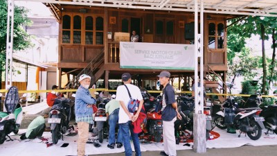 Dompet Dhuafa Gulirkan Service Gratis Bagi Puluhan Motor Jurnalis